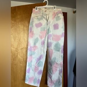 pastel /bleach dyed jeans